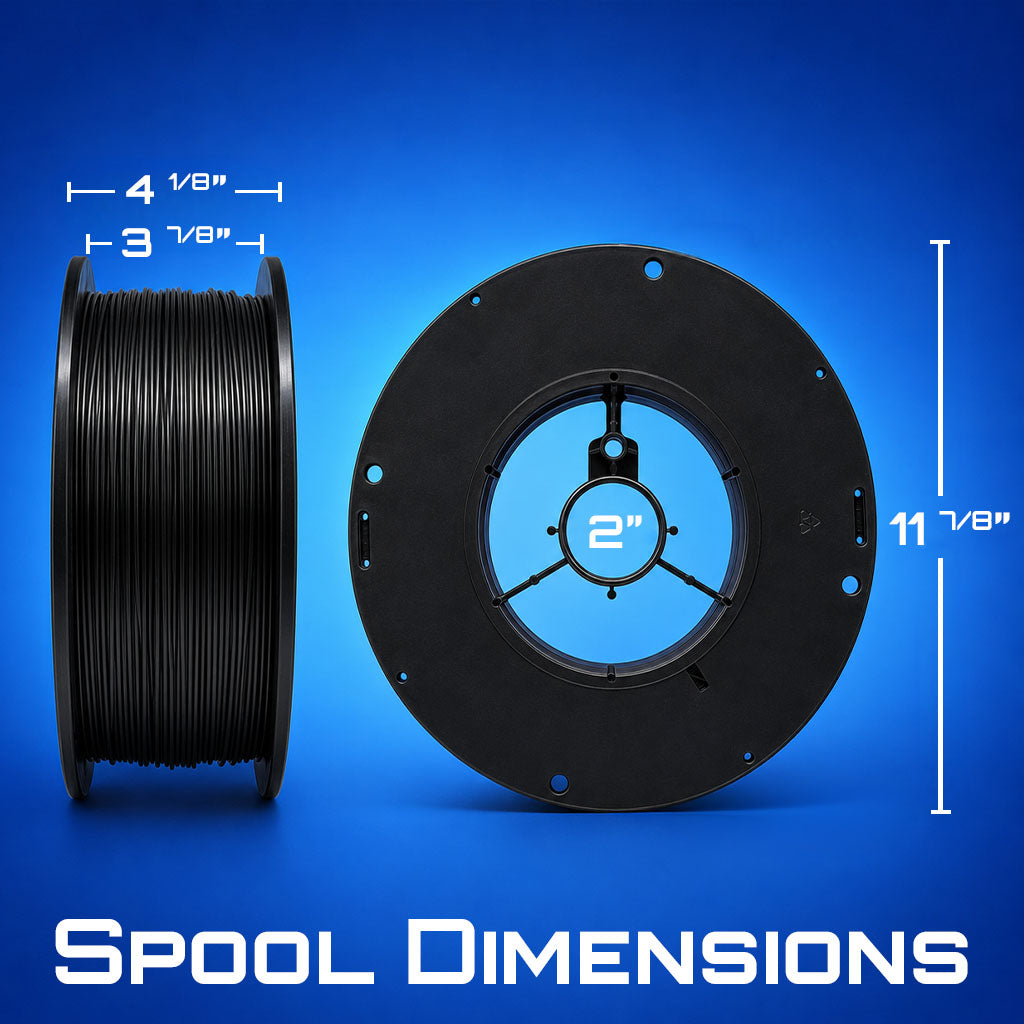 Schwarzes PLA | 3-kg-Spule | Verheddertes Filament