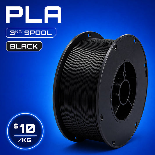 PLA by Tangled - Black - Single - 3kg Spool