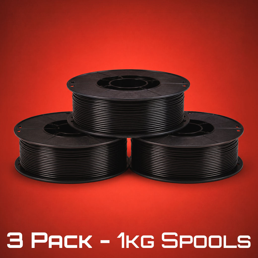 TUFF by Tangled - Black - 3 Pack - 1kg Spools
