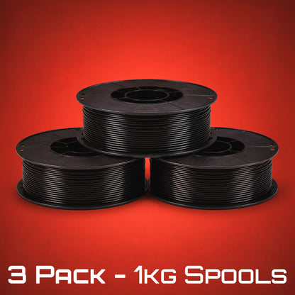 TUFF by Tangled - Black - 3 Pack - 1kg Spools